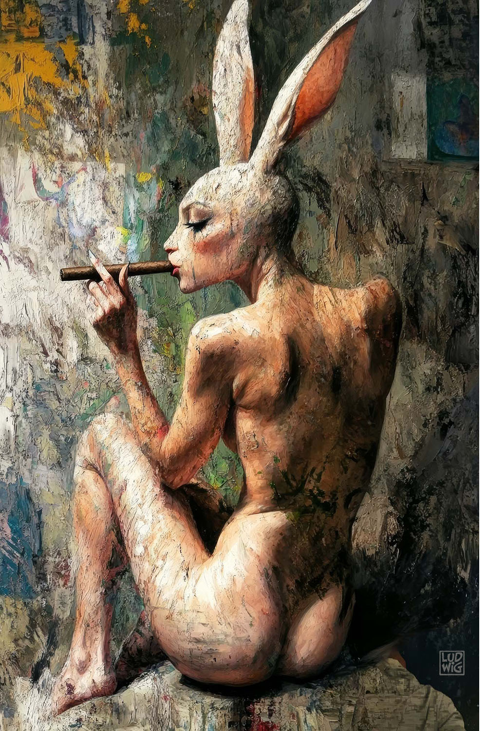 Smoking Bunny by Ludwig